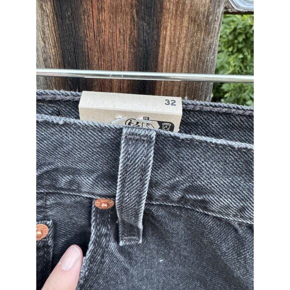 Levi's women's 501 original high-rise jean shorts S 32, Inseam 5.5 Black NWT - Picture 3 of 4
